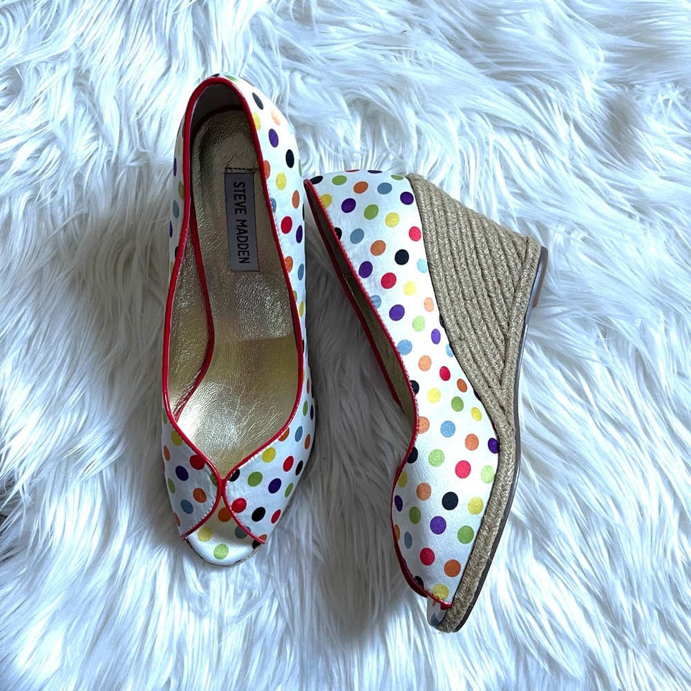 Steve Madden Polka Dot Wedges